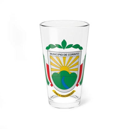 Escudo de Corinto Cauca (Colombia) (Coat of Arms) Pint Glass 16oz 16oz - Go Mug Yourself