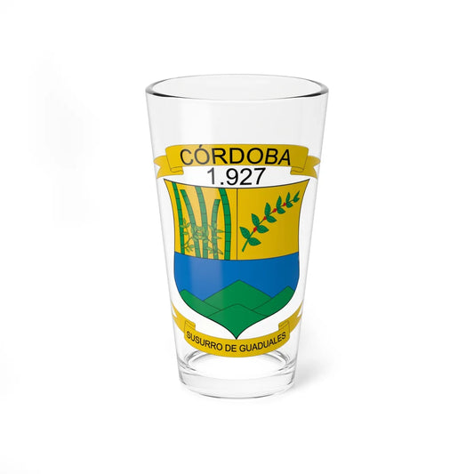 Escudo de Córdoba Quindío (Colombia) (Coat of Arms) Pint Glass 16oz 16oz - Go Mug Yourself