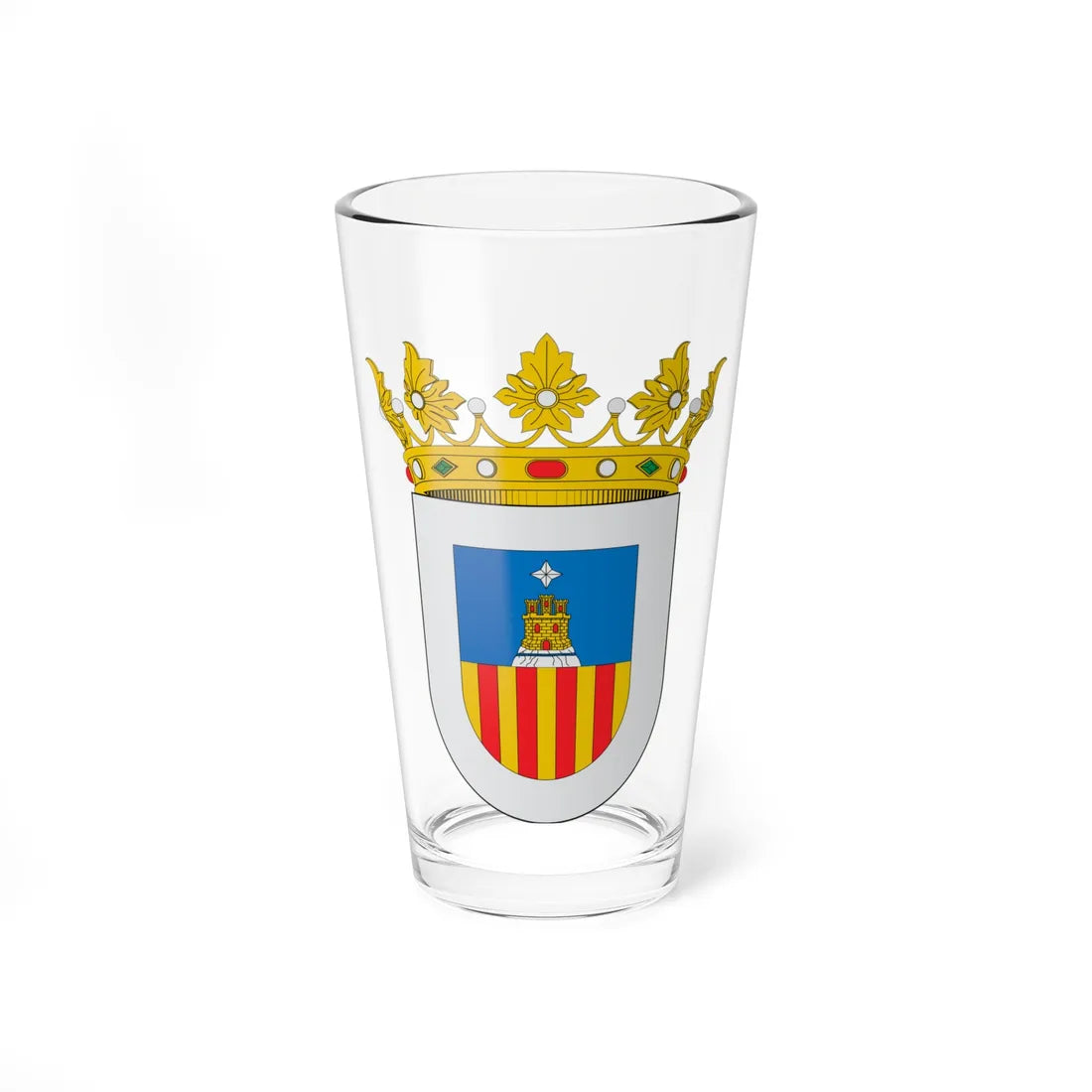 Escudo de Cubel (Spain) (Coat of Arms) Pint Glass 16oz 16oz - Go Mug Yourself