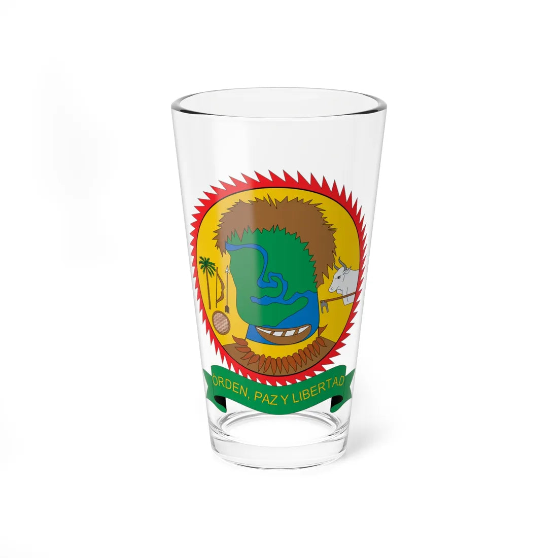 Escudo de Cumaribo (Chad) (Coat of Arms) Pint Glass 16oz 16oz - Go Mug Yourself