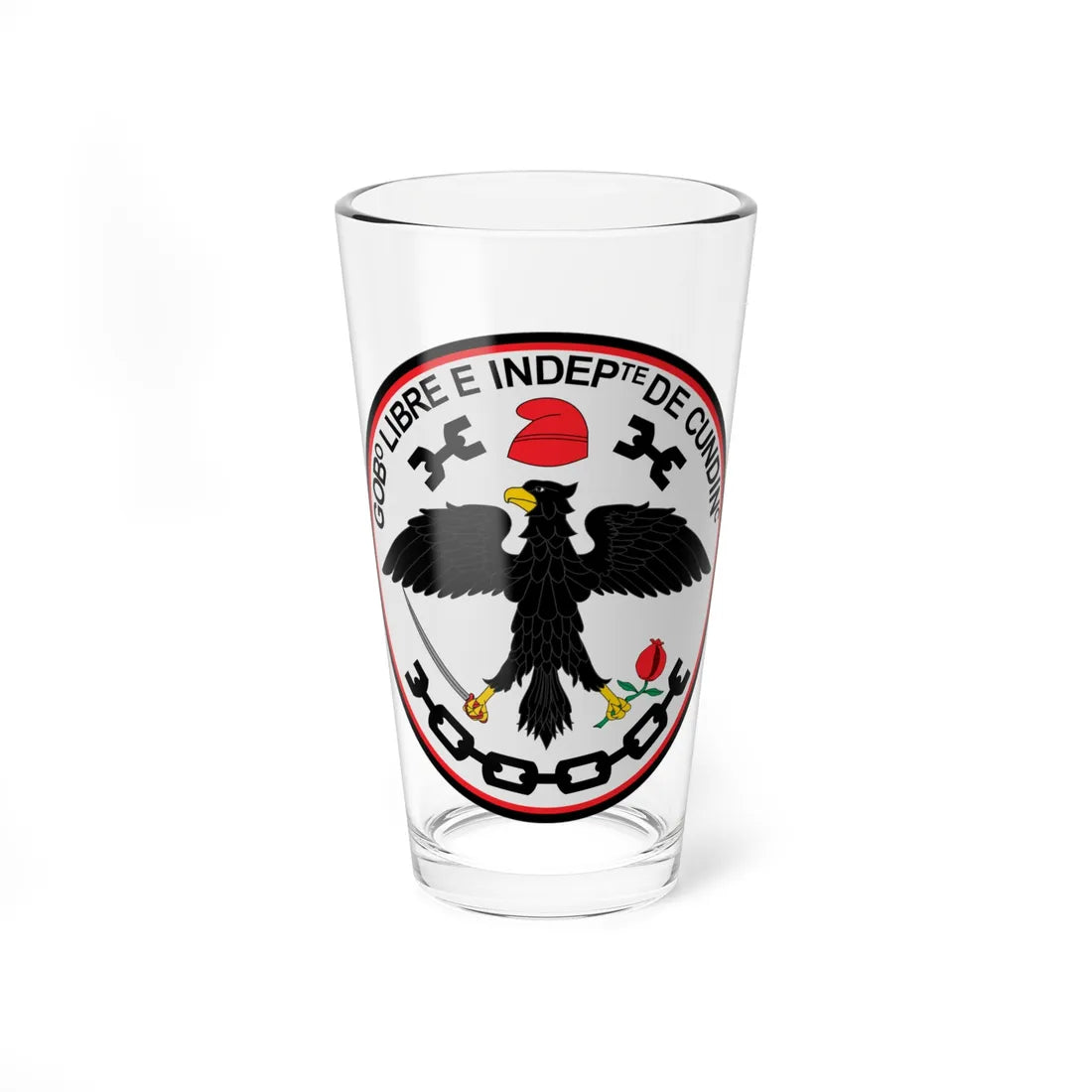 Escudo de Cundinamarca (Colombia) (Coat of Arms) Pint Glass 16oz 16oz - Go Mug Yourself