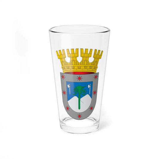 Escudo de Curacautín (Chile) (Coat of Arms) Pint Glass 16oz 16oz - Go Mug Yourself