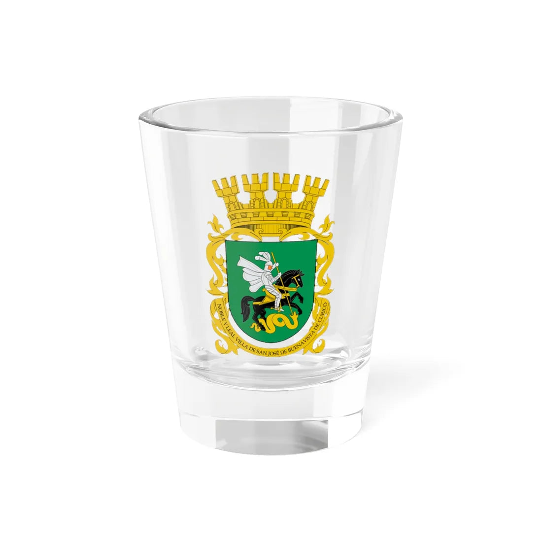 Escudo de Curicó (Chile) (Coat of Arms) Shot Glass 1.5oz 1.5oz - Go Mug Yourself