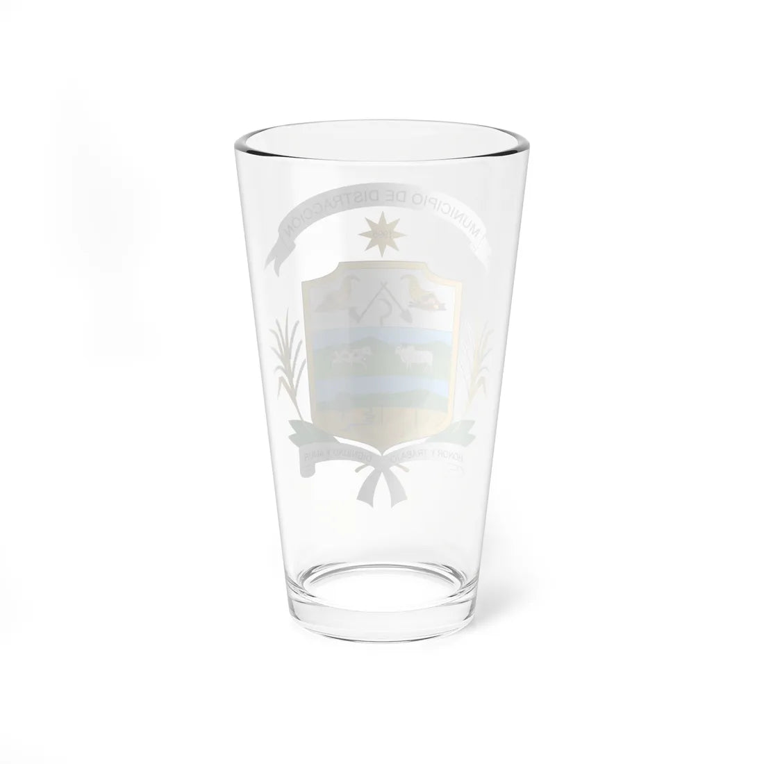 Escudo de Distracción La Guajira (Colombia) (Coat of Arms) Pint Glass 16oz - Go Mug Yourself