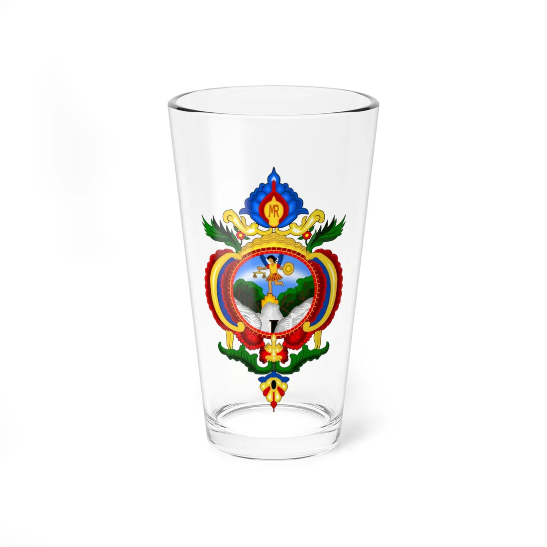 Escudo de Distrito Central (Costa Rica) (Coat of Arms) Pint Glass 16oz 16oz - Go Mug Yourself