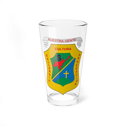 Escudo de Dolores Tolima (Colombia) (Coat of Arms) Pint Glass 16oz 16oz - Go Mug Yourself