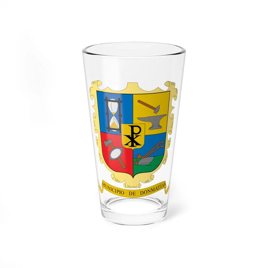 Escudo de Donmatías (Colombia) (Coat of Arms) Pint Glass 16oz 16oz - Go Mug Yourself