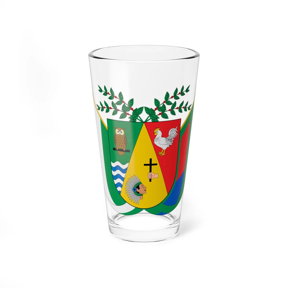 Escudo de Ebéjico (Colombia) (Coat of Arms) Pint Glass 16oz 16oz - Go Mug Yourself