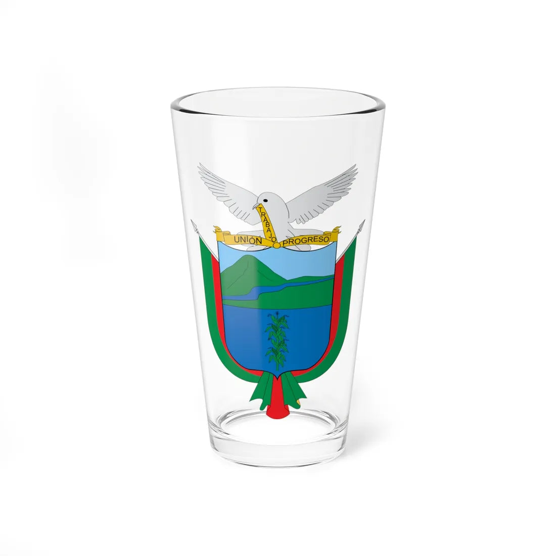 Escudo de El Calvario Meta (Colombia) (Coat of Arms) Pint Glass 16oz 16oz - Go Mug Yourself