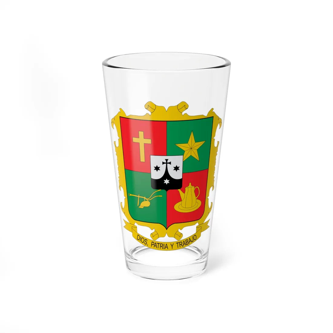 Escudo de El Carmen de Viboral (Colombia) (Coat of Arms) Pint Glass 16oz 16oz - Go Mug Yourself