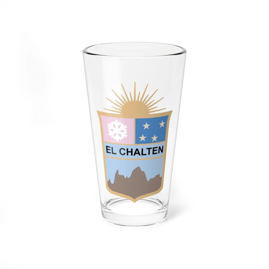 Escudo de El Chaltén (Argentina) (Coat of Arms) Pint Glass 16oz 16oz - Go Mug Yourself