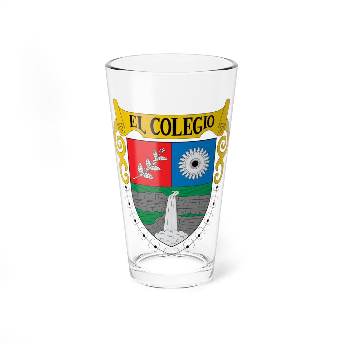 Escudo de El Colegio (Colombia) (Coat of Arms) Pint Glass 16oz 16oz - Go Mug Yourself