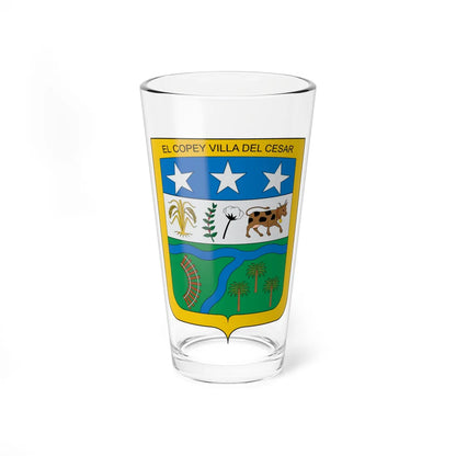 Escudo de El Copey (Colombia) (Coat of Arms) Pint Glass 16oz 16oz - Go Mug Yourself