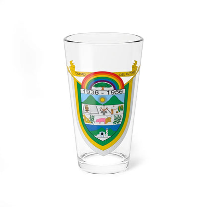Escudo de El Dovio Valle del Cauca (Colombia) (Coat of Arms) Pint Glass 16oz 16oz - Go Mug Yourself