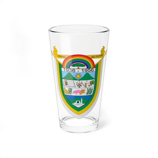Escudo de El Dovio Valle del Cauca (Colombia) (Coat of Arms) Pint Glass 16oz 16oz - Go Mug Yourself