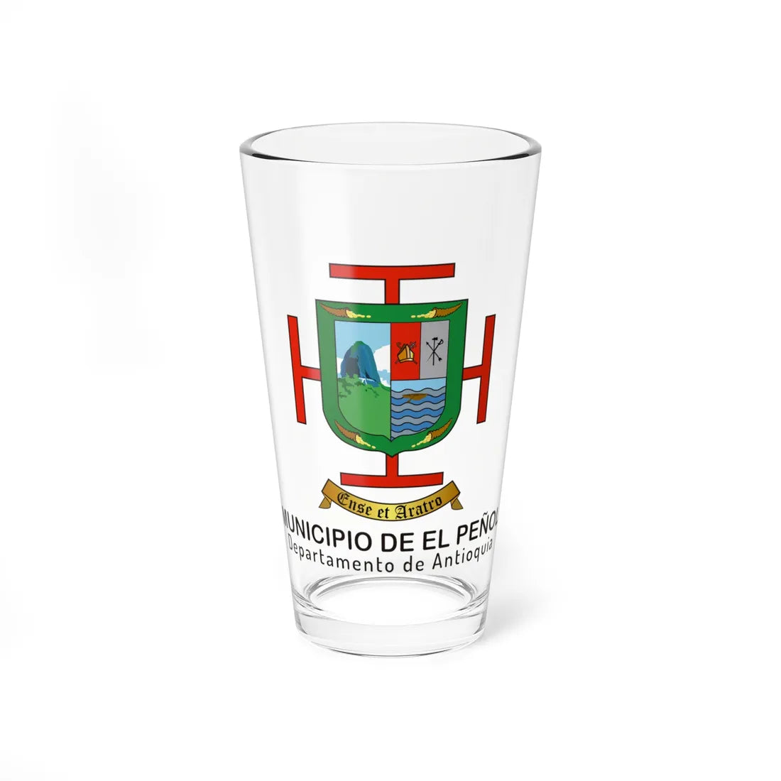 Escudo de El Peñol-01 (Colombia) (Coat of Arms) Pint Glass 16oz 16oz - Go Mug Yourself