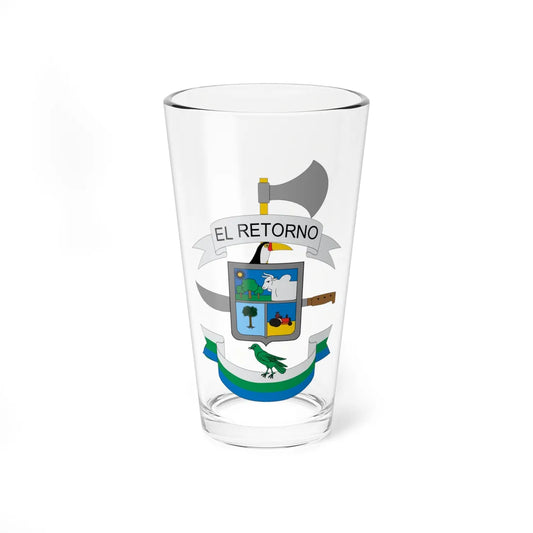 Escudo de El Retorno Guaviare (Colombia) (Coat of Arms) Pint Glass 16oz 16oz - Go Mug Yourself