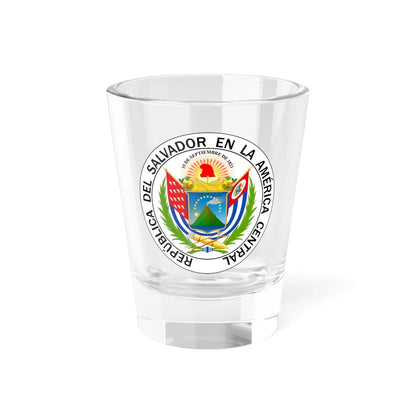 Escudo de El Salvador 1877-1912 (El Salvador) (Coat of Arms) Shot Glass 1.5oz 1.5oz - Go Mug Yourself