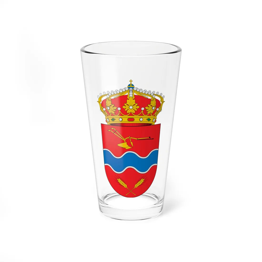 Escudo de El Temple (Spain) (Coat of Arms) Pint Glass 16oz 16oz - Go Mug Yourself