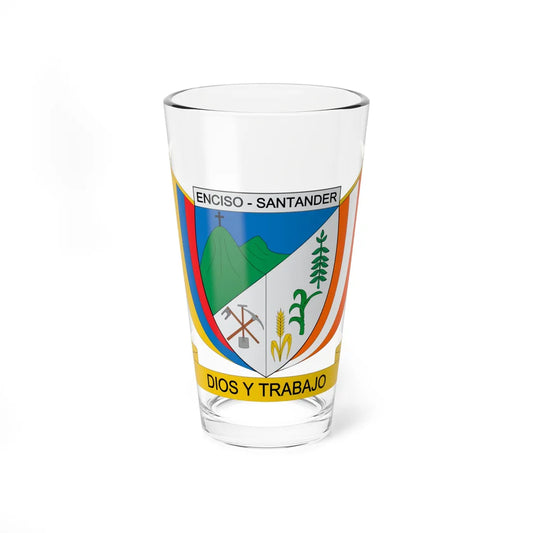 Escudo de Enciso Santander (Colombia) (Coat of Arms) Pint Glass 16oz 16oz - Go Mug Yourself