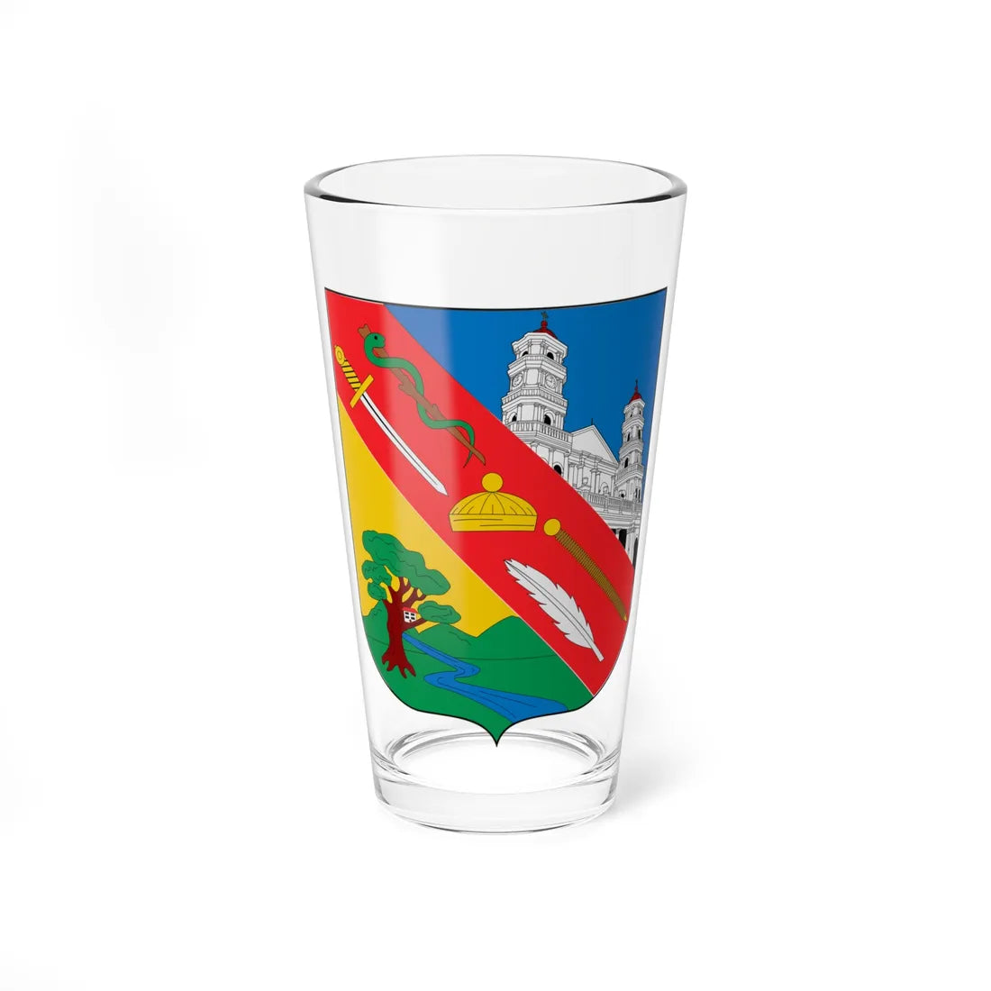 Escudo de Envigado (Colombia) (Coat of Arms) Pint Glass 16oz 16oz - Go Mug Yourself