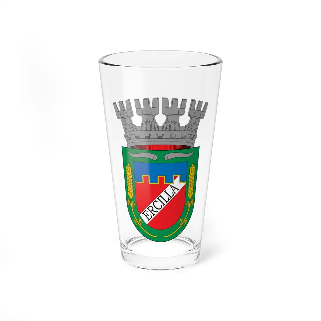Escudo de Ercilla (Chile) (Coat of Arms) Pint Glass 16oz 16oz - Go Mug Yourself