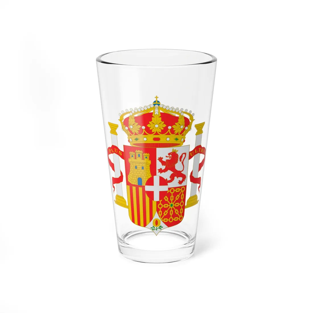 Escudo de España con Amadeo de Saboya (Spain) (Coat of Arms) Pint Glass 16oz 16oz - Go Mug Yourself