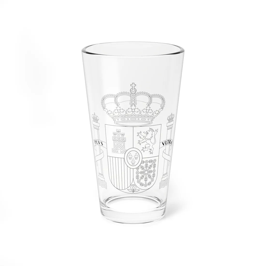 Escudo de España contornos (Spain) (Coat of Arms) Pint Glass 16oz 16oz - Go Mug Yourself