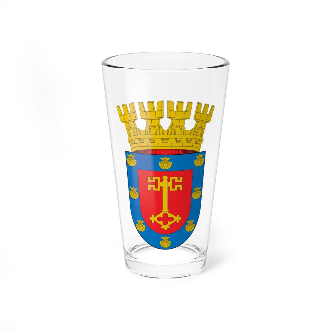 Escudo de Estación Central (Chile) (Coat of Arms) Pint Glass 16oz 16oz - Go Mug Yourself