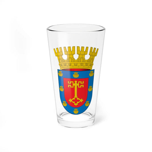 Escudo de Estación Central (Chile) (Coat of Arms) Pint Glass 16oz 16oz - Go Mug Yourself