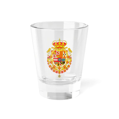 Escudo de Felipe V de España Toisón y Espiritu Santo Leones de gules (Spain) (Coat of Arms) Shot Glass 1.5oz 1.5oz - Go Mug Yourself