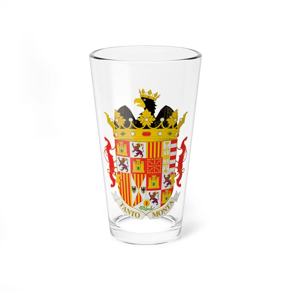 Escudo de Fernando el Católico a partir de 1513 (Spain) (Coat of Arms) Pint Glass 16oz 16oz - Go Mug Yourself