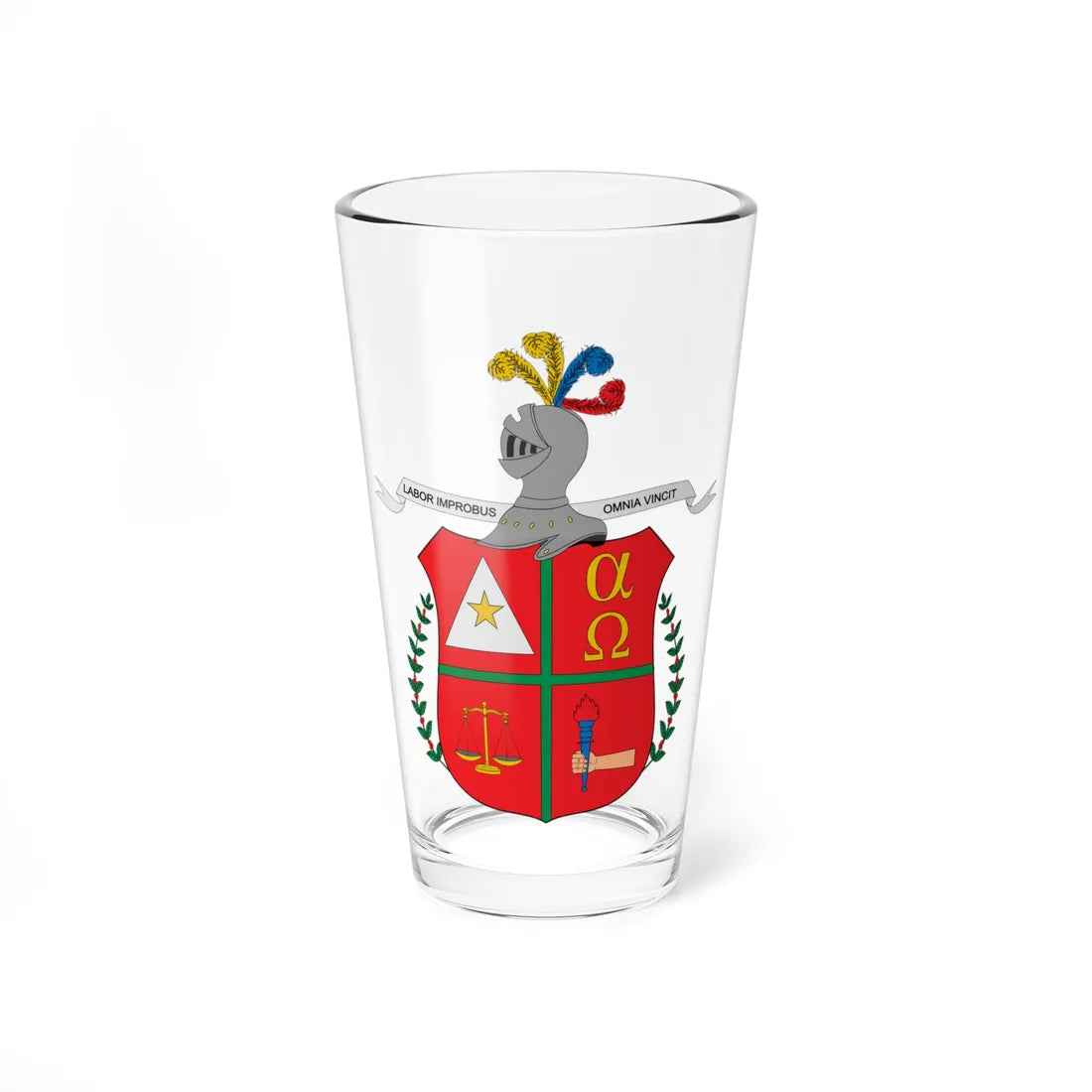 Escudo de Filandia Quindío (Colombia) (Coat of Arms) Pint Glass 16oz 16oz - Go Mug Yourself