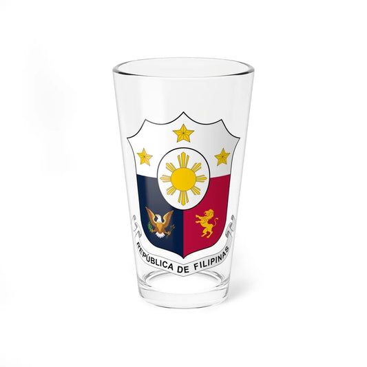 Escudo de Filipinas (Philippines) (Coat of Arms) Pint Glass 16oz 16oz - Go Mug Yourself