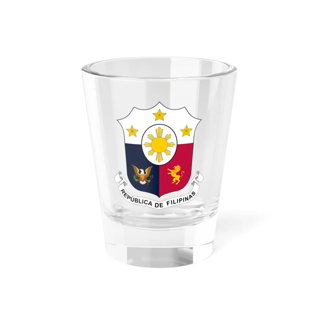Escudo de Filipinas (Philippines) (Coat of Arms) Shot Glass 1.5oz 1.5oz - Go Mug Yourself