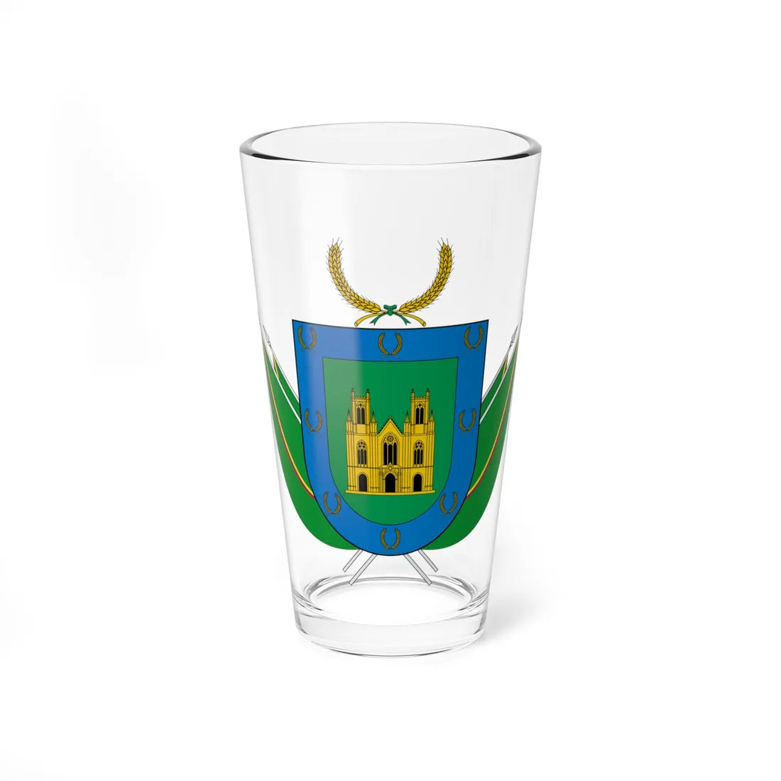 Escudo de Firavitoba (Colombia) (Coat of Arms) Pint Glass 16oz 16oz - Go Mug Yourself