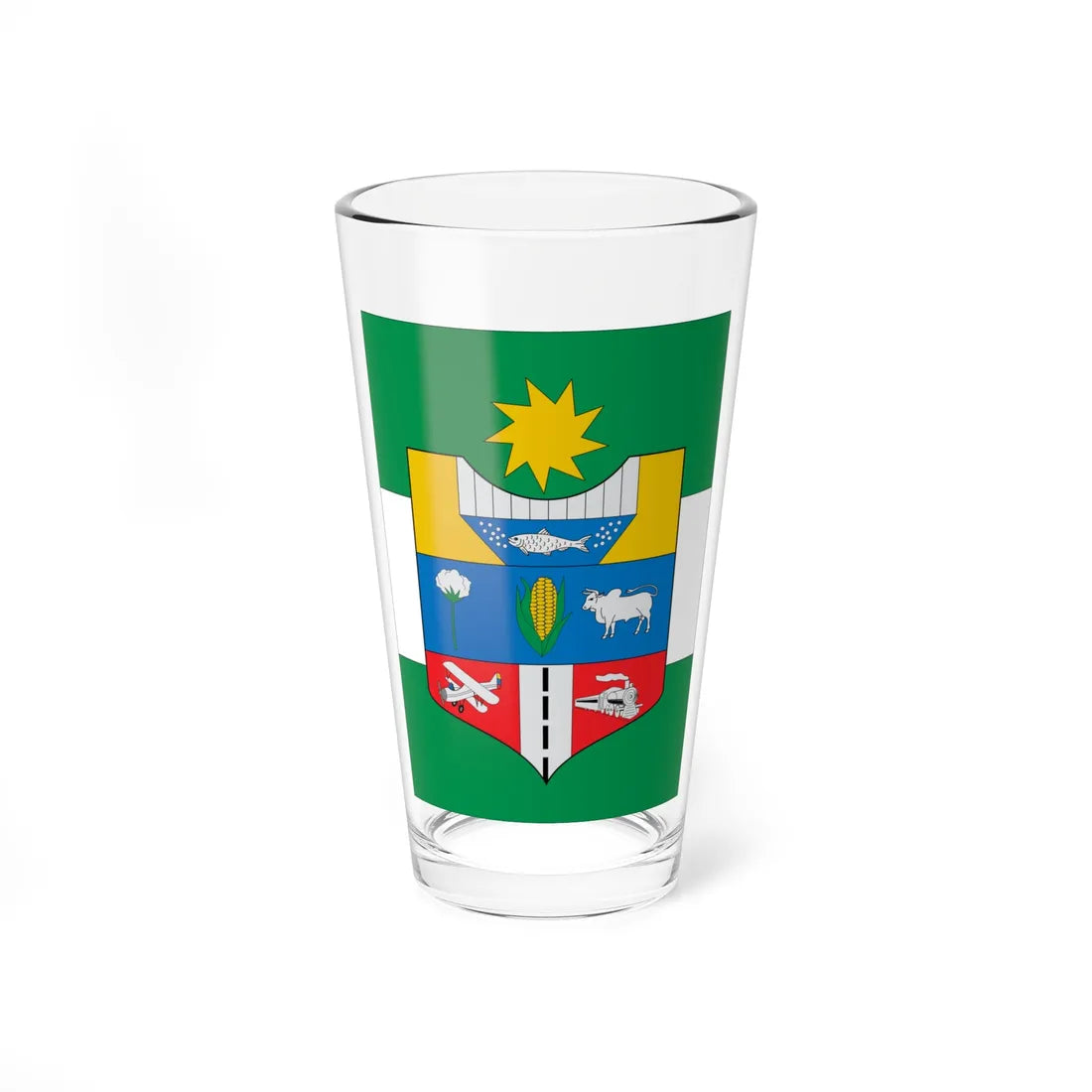 Escudo de Flandes Tolima (Colombia) (Coat of Arms) Pint Glass 16oz 16oz - Go Mug Yourself