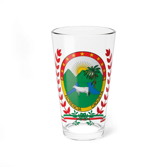 Escudo de Florencia Colombia (Colombia) (Coat of Arms) Pint Glass 16oz 16oz - Go Mug Yourself