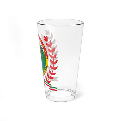 Escudo de Florencia Colombia (Colombia) (Coat of Arms) Pint Glass 16oz - Go Mug Yourself
