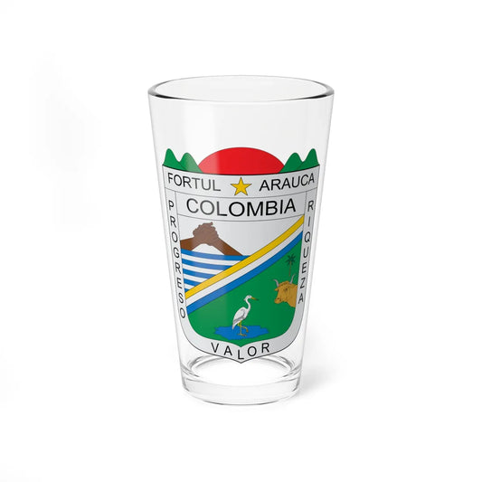 Escudo de Fortul Arauca (Colombia) (Coat of Arms) Pint Glass 16oz 16oz - Go Mug Yourself