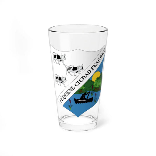 Escudo de Fúquene - Cundinamarca (Colombia) (Coat of Arms) Pint Glass 16oz 16oz - Go Mug Yourself