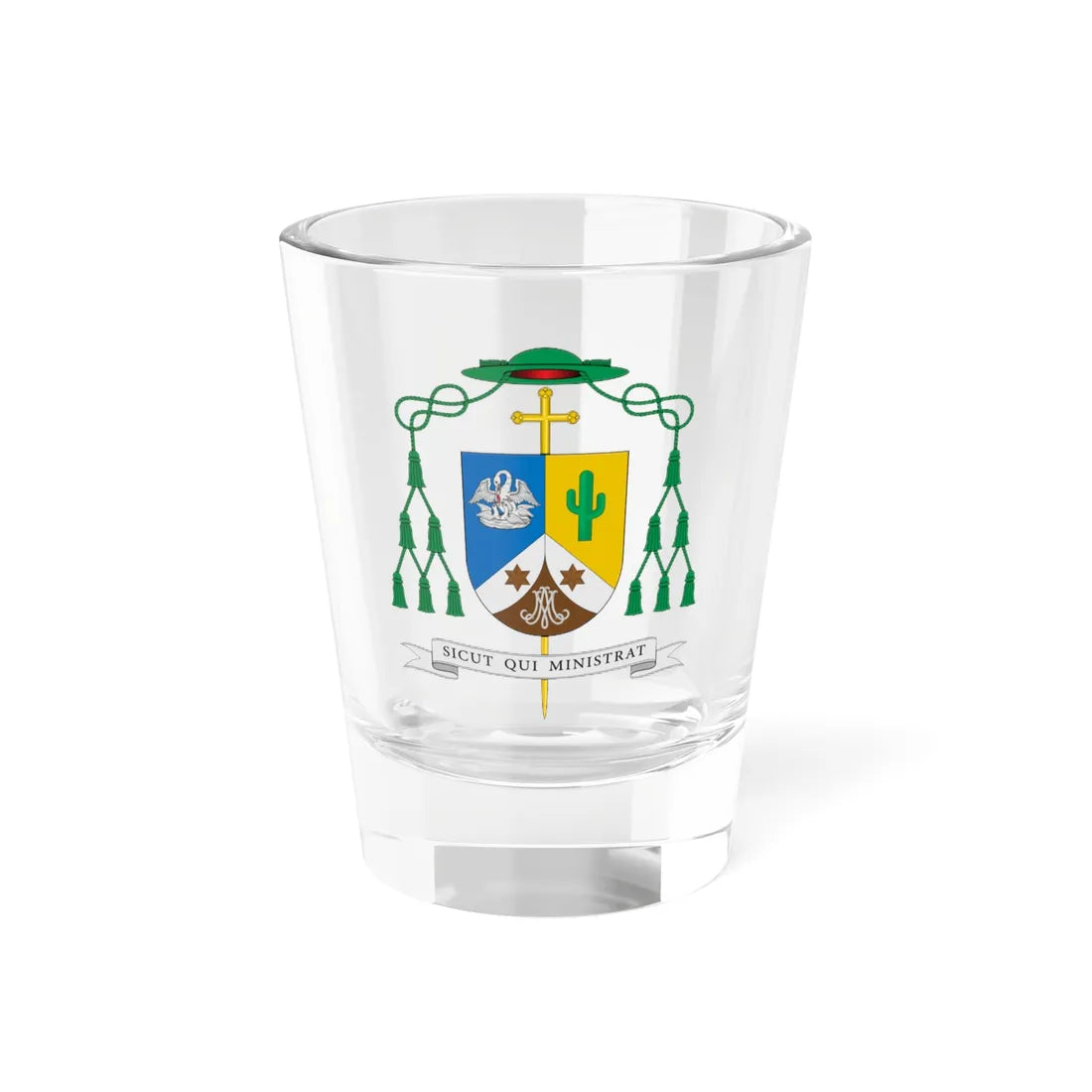 Escudo de Francisco de Sales Alencar Batista (Spain) (Coat of Arms) Shot Glass 1.5oz 1.5oz - Go Mug Yourself