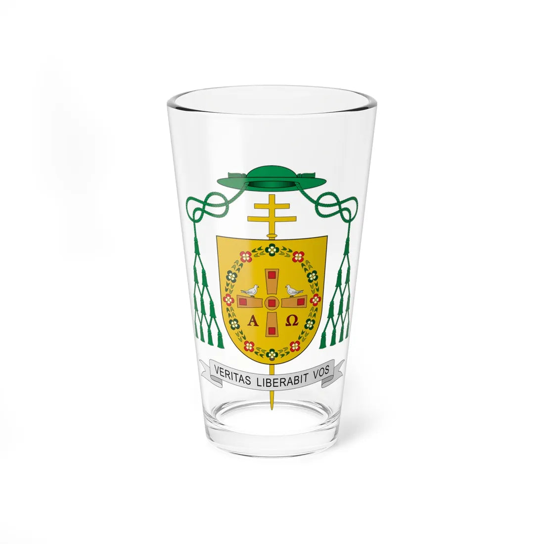 Escudo de Francisco Javier Martínez Fernández (Spain) (Coat of Arms) Pint Glass 16oz 16oz - Go Mug Yourself