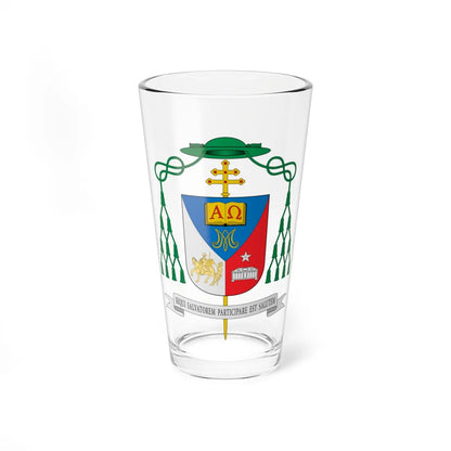 Escudo de Francisco José Prieto Fernández.arzobispo (Spain) (Coat of Arms) Pint Glass 16oz 16oz - Go Mug Yourself