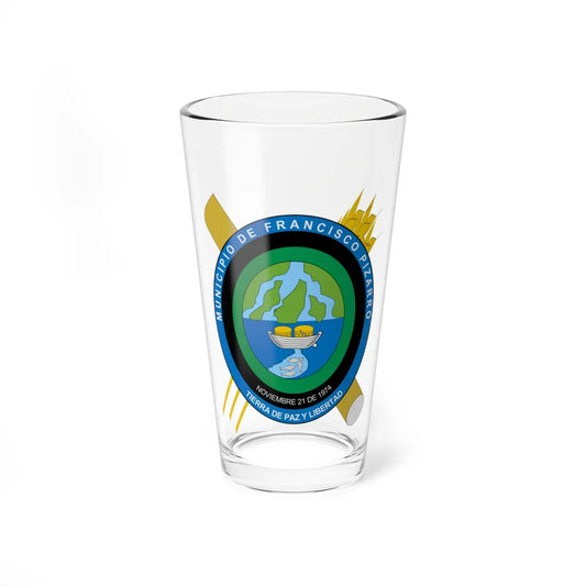 Escudo de Francisco Pizarro Nariño (Colombia) (Coat of Arms) Pint Glass 16oz 16oz - Go Mug Yourself
