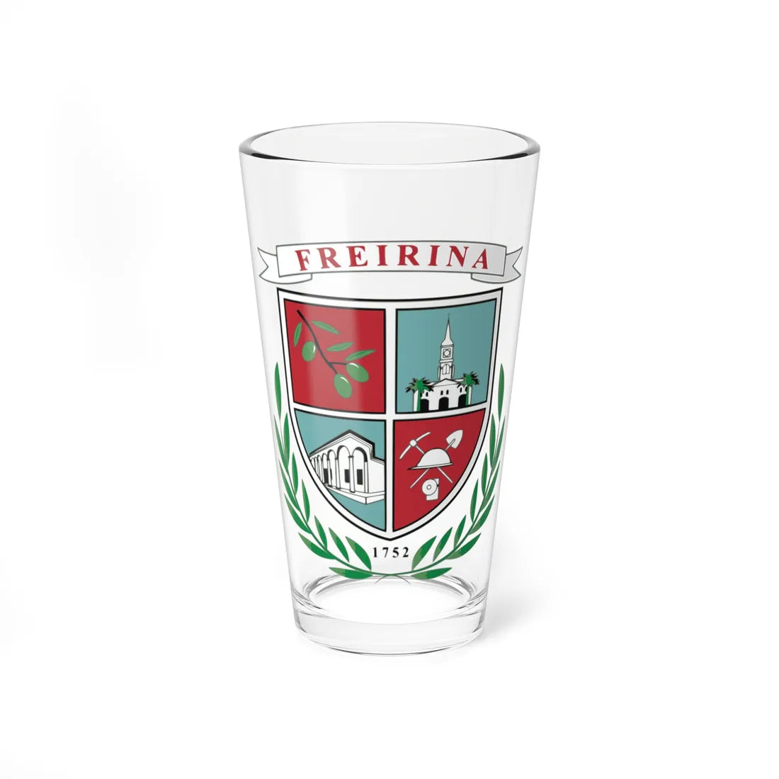 Escudo de Freirina (Chile) (Coat of Arms) Pint Glass 16oz 16oz - Go Mug Yourself