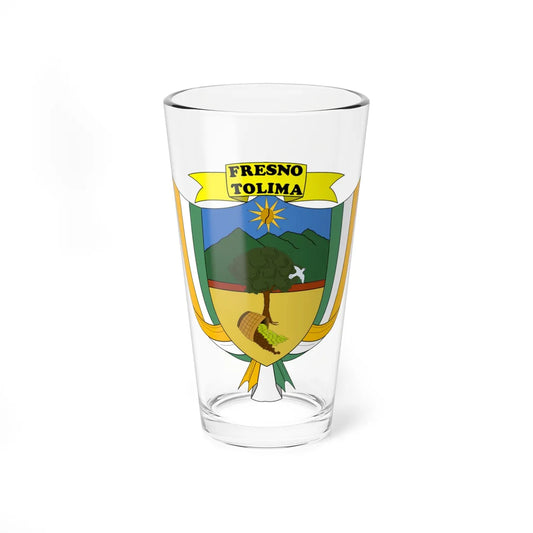 Escudo de Fresno - Tolima (Colombia) (Coat of Arms) Pint Glass 16oz 16oz - Go Mug Yourself