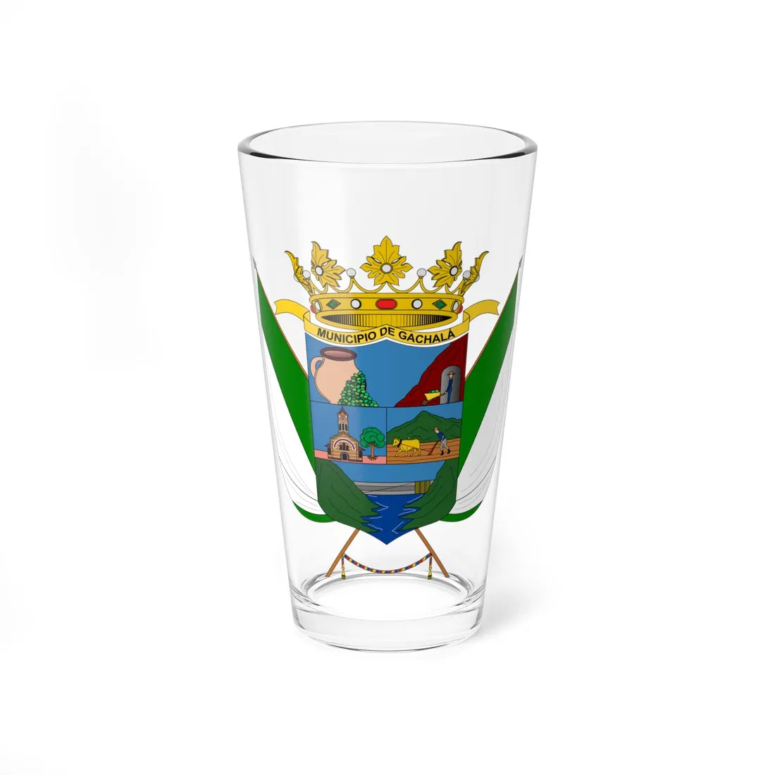 Escudo de Gachalá - Cundinamarca (Colombia) (Coat of Arms) Pint Glass 16oz 16oz - Go Mug Yourself