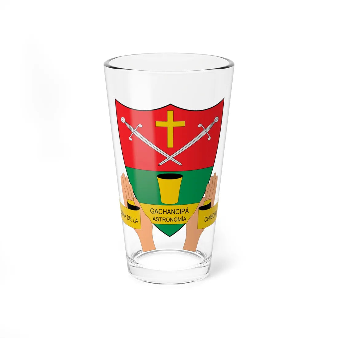 Escudo de Gachancipá (Colombia) (Coat of Arms) Pint Glass 16oz 16oz - Go Mug Yourself