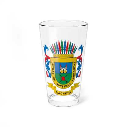 Escudo de Gachetá (Colombia) (Coat of Arms) Pint Glass 16oz 16oz - Go Mug Yourself